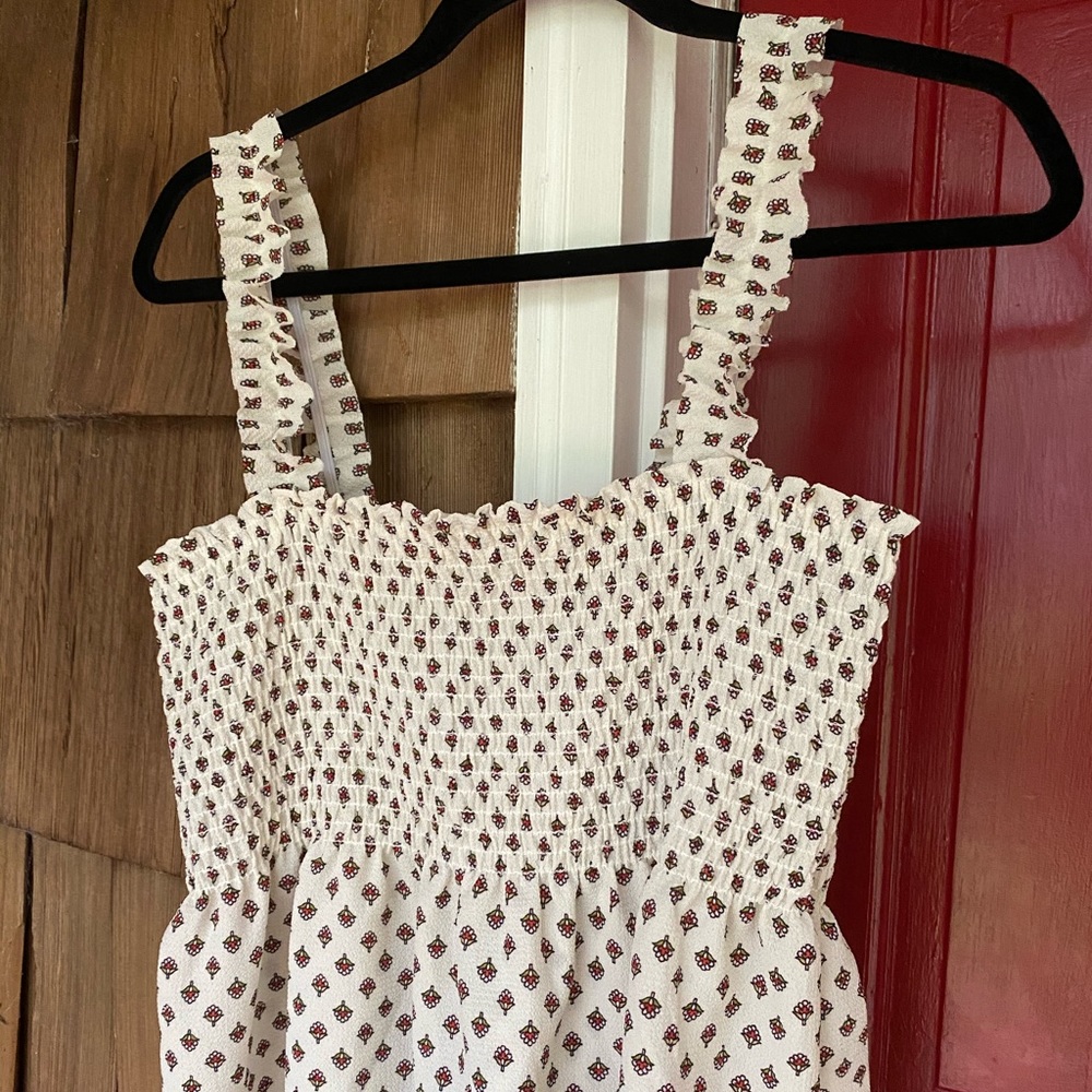 NWOT CJLA Smocked Peplum Summer Top